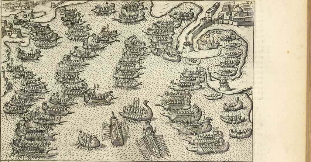 An illustration from Splendore dell'antica e moderna Roma : nel qvale si rappresentano tutti i principali tempii, teatri, anfiteatri, cerchi, naumachie, archi trionfali, obelischi, palagii, terme, curie, basiliche, fatti delli ré, consoli, dittatori, & imperadori romani : dignità ciuili, e militari, ordine de' trionfi, nomi di tutti i trionfanti, sacrificio militare; colonna Traiana, colonna Antonina, colonna milliaria, colonna rostrata, & colonna bellica; con li più segnalati giardini de gli antichi, e moderni Romani & altre cose notabili, con fatti, & imprese di quelli, da'quali sono stati eretti, e dedicati. : et in questa vltima impressione abbellito di molti disegni antichi, e moderni; & aggiuntoui le descrittioni delle figure cauate dall'antichi medaglie de gl'imperadori, in quatto linguagi latino, italiano, tedesco, e francese, per vtilità commune, 1641, leaf 70