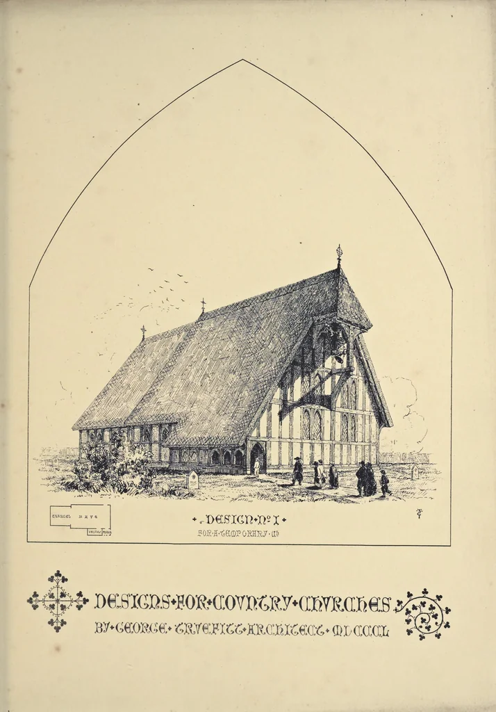 An illustration from Designs for country churches, 1850, leaf 16