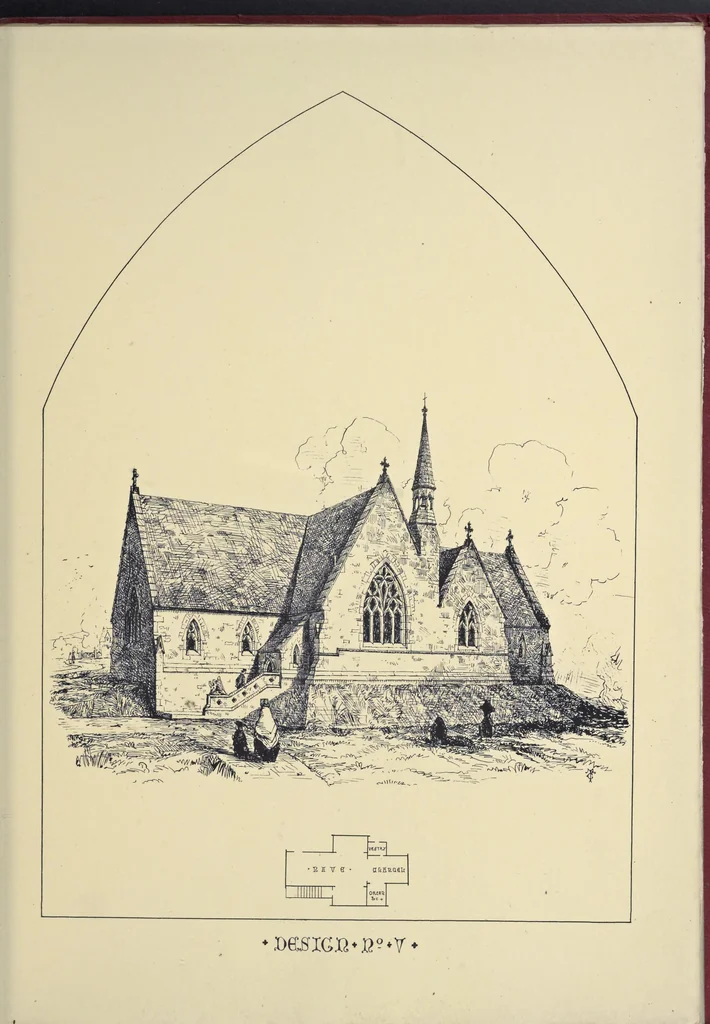 An illustration from Designs for country churches, 1850, leaf 24