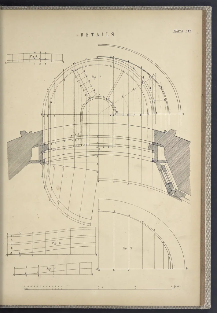 An illustration from Rural architecture : a series of designs, for ornamental cottages and villas, exemplified in plans, elevations, sections, and details, with descriptions, 1856, leaf 236