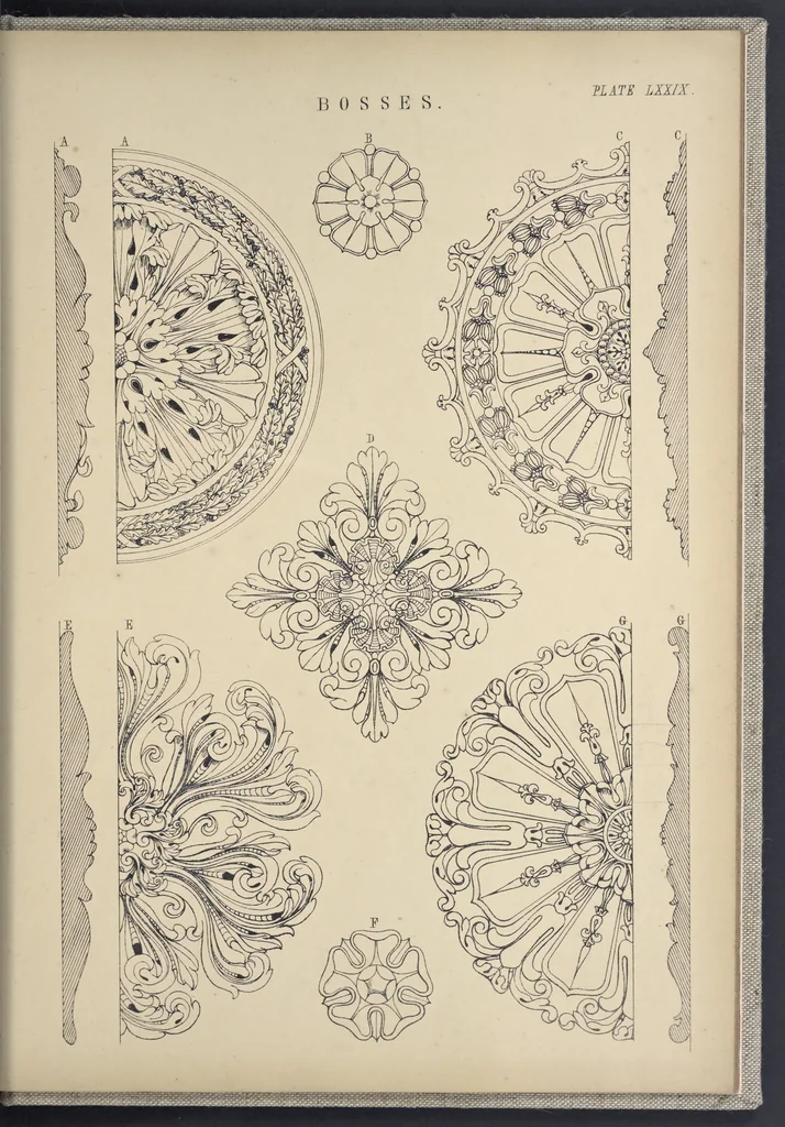 An illustration from Rural architecture : a series of designs, for ornamental cottages and villas, exemplified in plans, elevations, sections, and details, with descriptions, 1856, leaf 270