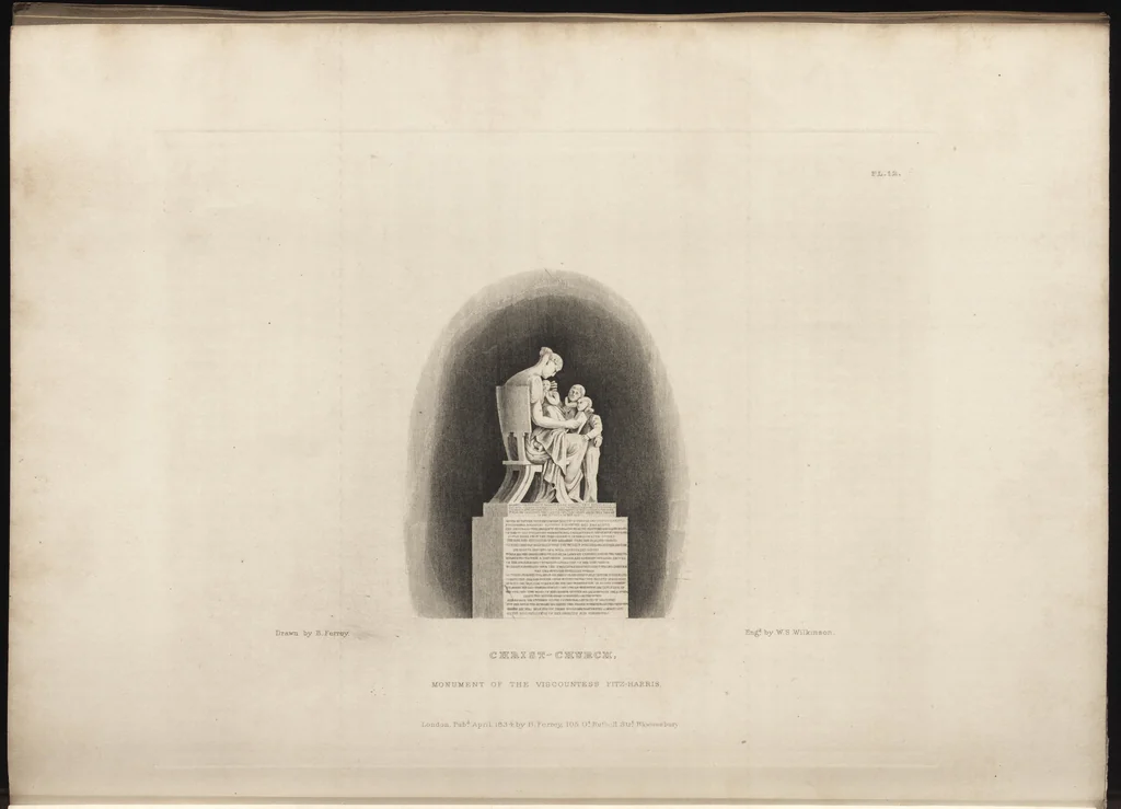 An illustration from The antiquities of the priory of Christ-church, Hants. : consisting of plans, sections, elevations, details, and perspective views, accompanied by historical and descriptive accounts of the priory church : together with some general particulars of the castle and borough, 1834, leaf 107