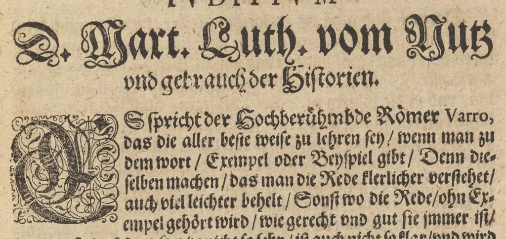 An illustration from Fest-Chronica : darinen viel ausserlesene, denckwirdige Historien oder Geschicht, die sich auff die Feyer vnd Sontage zugetragen in der Erklerung der darauff geordenten Euangelien nach Gelegenheit nützlich einzuführen : dessgleichen mancherley schöne Exempel wie Gott den rechten Gebrauch solcher Heiligtage belohnet vnd den Missbrauch gestrafft, 1591, leaf 14