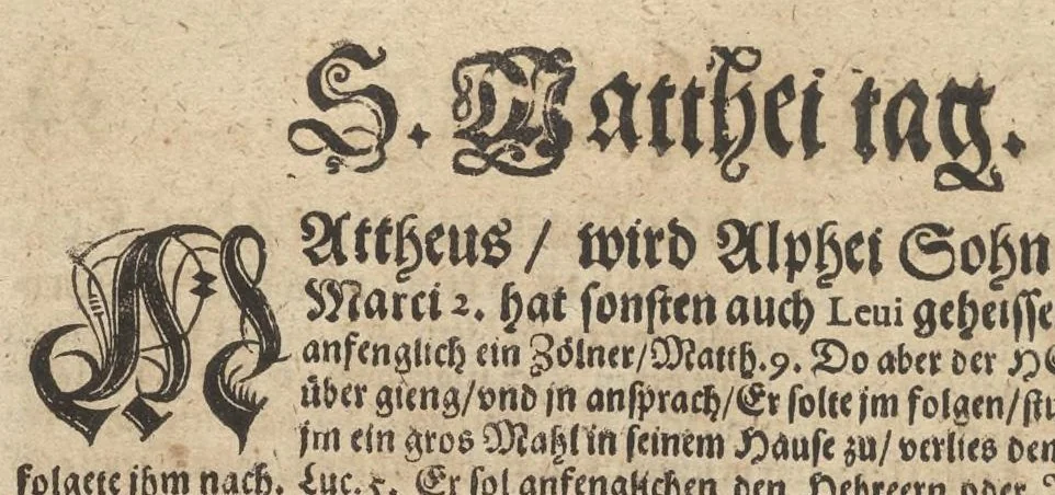 An illustration from Fest-Chronica : darinen viel ausserlesene, denckwirdige Historien oder Geschicht, die sich auff die Feyer vnd Sontage zugetragen in der Erklerung der darauff geordenten Euangelien nach Gelegenheit nützlich einzuführen : dessgleichen mancherley schöne Exempel wie Gott den rechten Gebrauch solcher Heiligtage belohnet vnd den Missbrauch gestrafft, 1591, leaf 209