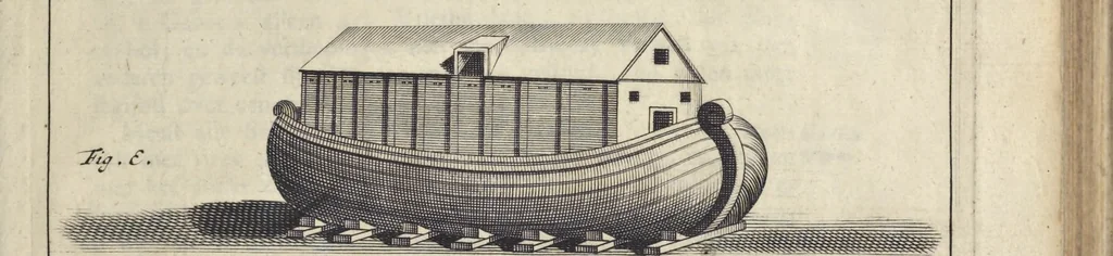 An illustration from De nederlandsche scheeps-bouw-konst open gestelt : vertoonende naar wat regel, of evenredenheyd, in Nederland meest alle scheepen werden gebouwd : mitsgaders masten, zeylen, ankers, en touwen, enz. daar aan gepast : soo suit de schriften van ouder, als jonger bouw-meesters, als ook by eygen ondervindinge, tot nut van alle jonge bouw-meesters en knechten, als ook uitreeders en liefhebbers van scheepen, 1697, leaf 24