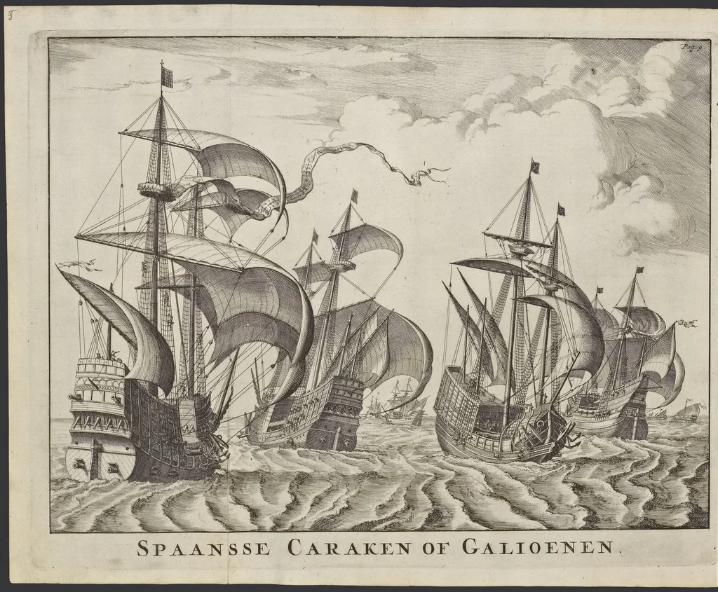 An illustration from De nederlandsche scheeps-bouw-konst open gestelt : vertoonende naar wat regel, of evenredenheyd, in Nederland meest alle scheepen werden gebouwd : mitsgaders masten, zeylen, ankers, en touwen, enz. daar aan gepast : soo suit de schriften van ouder, als jonger bouw-meesters, als ook by eygen ondervindinge, tot nut van alle jonge bouw-meesters en knechten, als ook uitreeders en liefhebbers van scheepen, 1697, leaf 37
