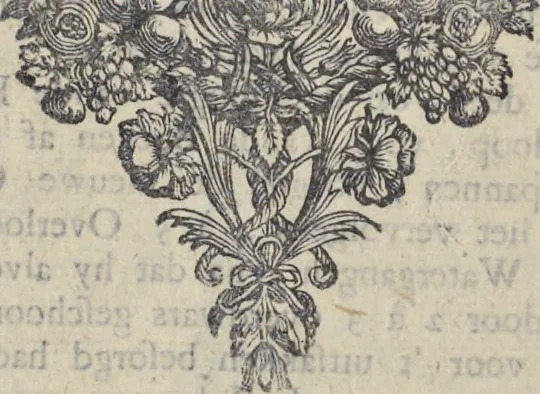 An illustration from De nederlandsche scheeps-bouw-konst open gestelt : vertoonende naar wat regel, of evenredenheyd, in Nederland meest alle scheepen werden gebouwd : mitsgaders masten, zeylen, ankers, en touwen, enz. daar aan gepast : soo suit de schriften van ouder, als jonger bouw-meesters, als ook by eygen ondervindinge, tot nut van alle jonge bouw-meesters en knechten, als ook uitreeders en liefhebbers van scheepen, 1697, leaf 427