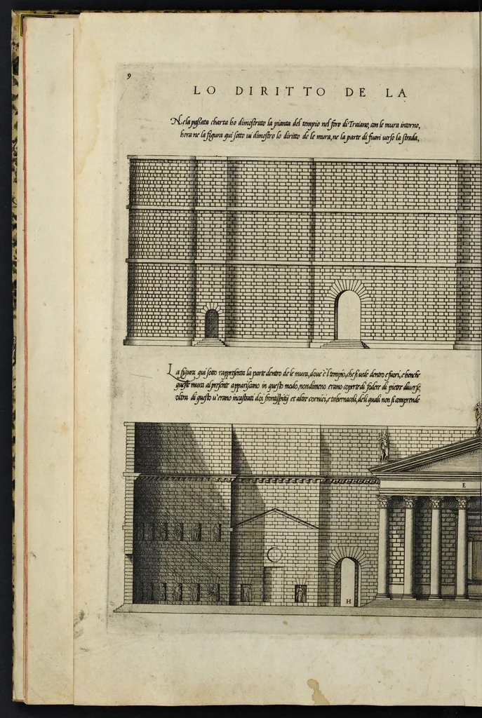 An illustration from Libro d'Antonio Labacco appartenente a l'architettvra nel qval si figvrano alcvne notabili antiqvita di Roma, 1559, leaf 21
