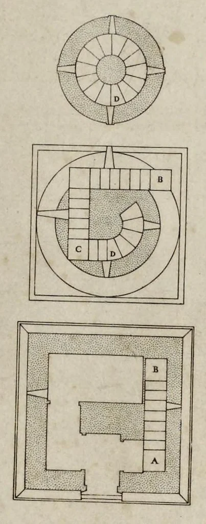 An illustration from Libro d'Antonio Labacco appartenente a l'architettvra nel qval si figvrano alcvne notabili antiqvita di Roma, 1559, leaf 34