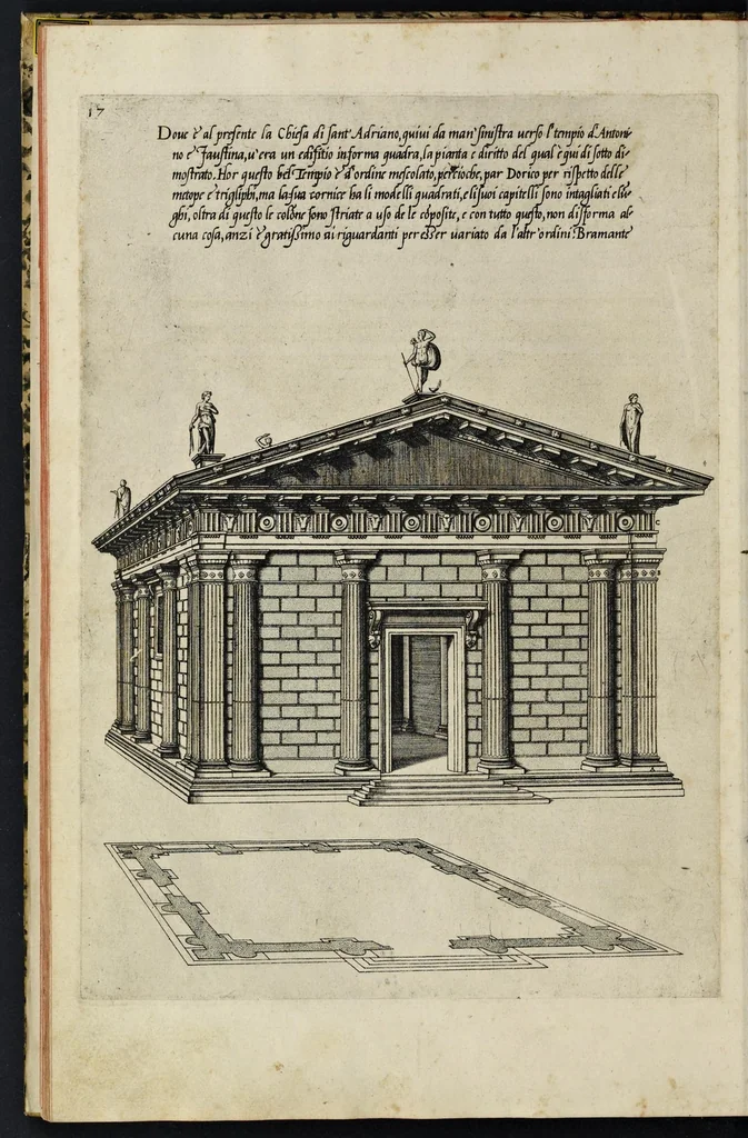An illustration from Libro d'Antonio Labacco appartenente a l'architettvra nel qval si figvrano alcvne notabili antiqvita di Roma, 1559, leaf 37