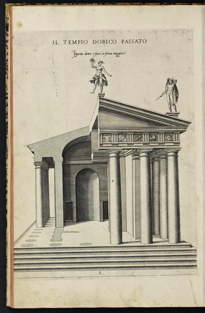 An illustration from Libro d'Antonio Labacco appartenente a l'architettvra nel qval si figvrano alcvne notabili antiqvita di Roma, 1559, leaf 53