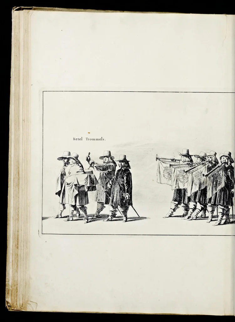 An illustration from Begraeffenisse van Syne Hoogheyt Frederick Henrick, by der gratien Gods prince van Orange ..., 1651, leaf 77
