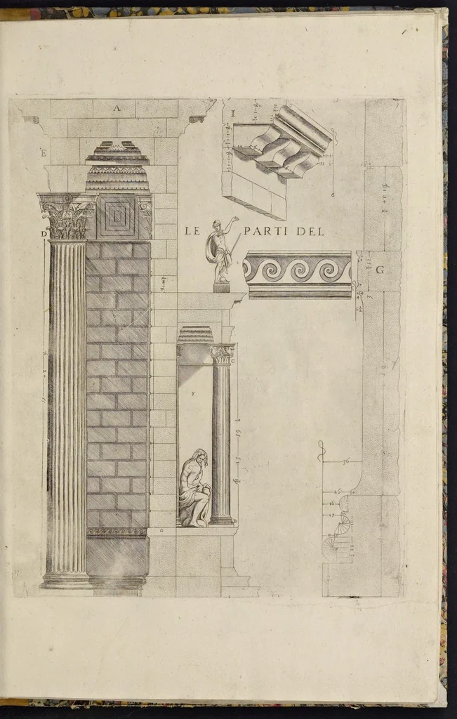 An illustration from Libro d'Antonio Labacco appartenente a l'architettvra nel qval si figvarano alcvne notabili antiqvita di Roma, 1584, leaf 20