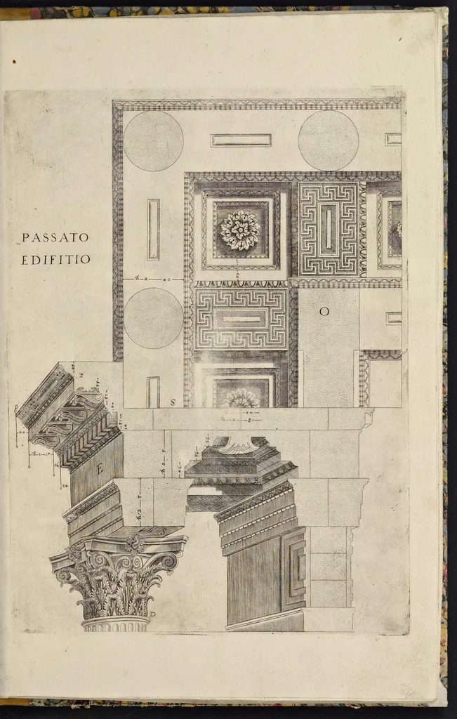 An illustration from Libro d'Antonio Labacco appartenente a l'architettvra nel qval si figvarano alcvne notabili antiqvita di Roma, 1584, leaf 22