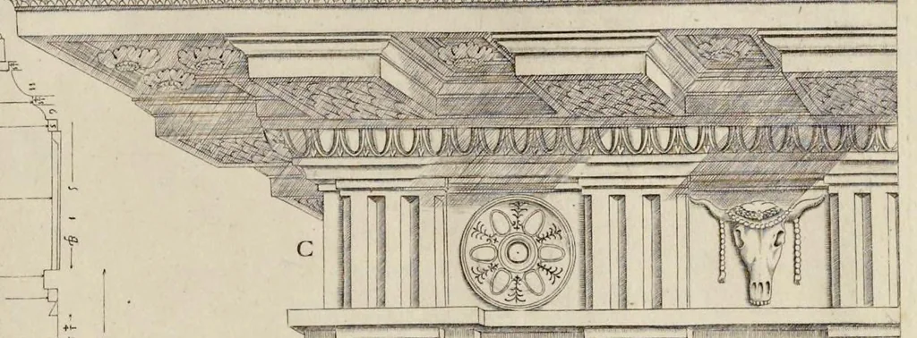 An illustration from Libro d'Antonio Labacco appartenente a l'architettvra nel qval si figvarano alcvne notabili antiqvita di Roma, 1584, leaf 34