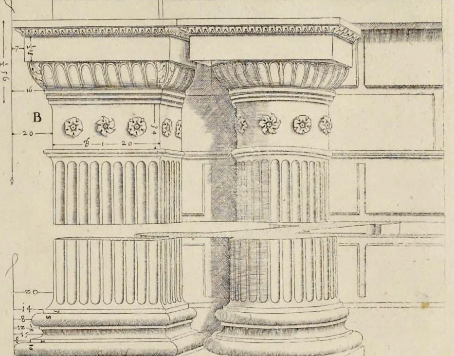 An illustration from Libro d'Antonio Labacco appartenente a l'architettvra nel qval si figvarano alcvne notabili antiqvita di Roma, 1584, leaf 34