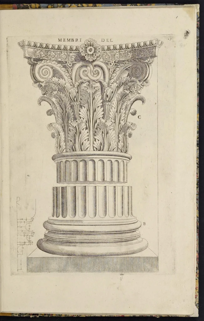 An illustration from Libro d'Antonio Labacco appartenente a l'architettvra nel qval si figvarano alcvne notabili antiqvita di Roma, 1584, leaf 40