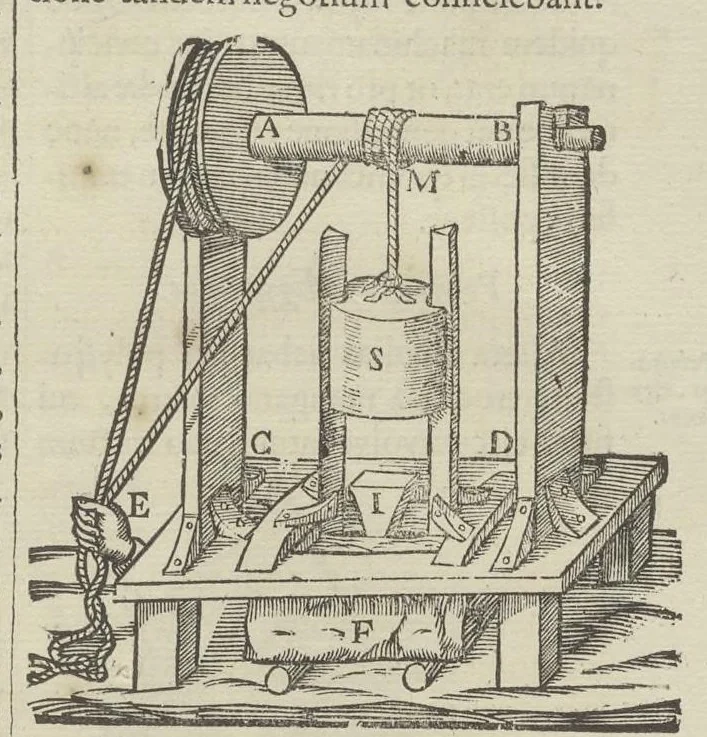 An illustration from Physiologia Kircheriana experimentalis : qua summa argumentorum multitudine & varietate naturalium rerum scientia per experimenta physica, mathematica, medica, chymica, musica, magnetica, mechanica comprobatur atque stabilitur, 1680, leaf 222