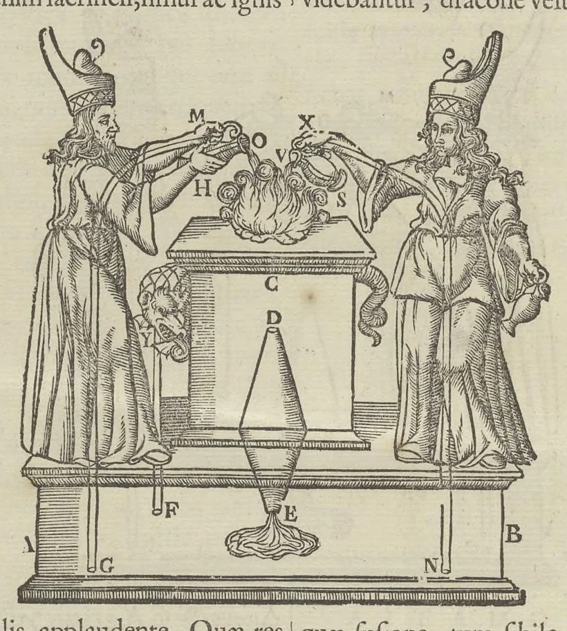 An illustration from Physiologia Kircheriana experimentalis : qua summa argumentorum multitudine & varietate naturalium rerum scientia per experimenta physica, mathematica, medica, chymica, musica, magnetica, mechanica comprobatur atque stabilitur, 1680, leaf 235