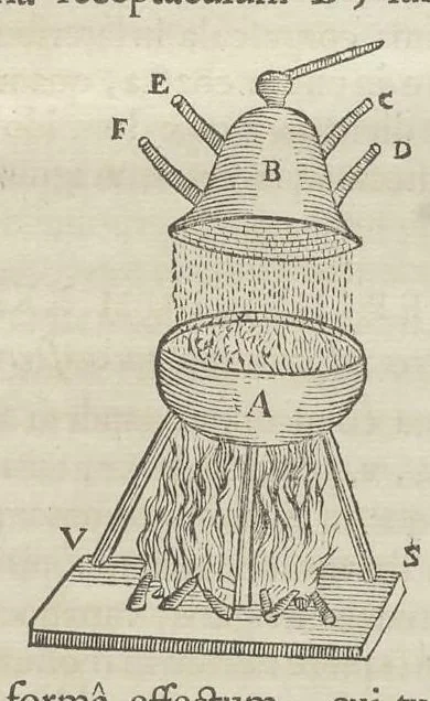 An illustration from Physiologia Kircheriana experimentalis : qua summa argumentorum multitudine & varietate naturalium rerum scientia per experimenta physica, mathematica, medica, chymica, musica, magnetica, mechanica comprobatur atque stabilitur, 1680, leaf 46