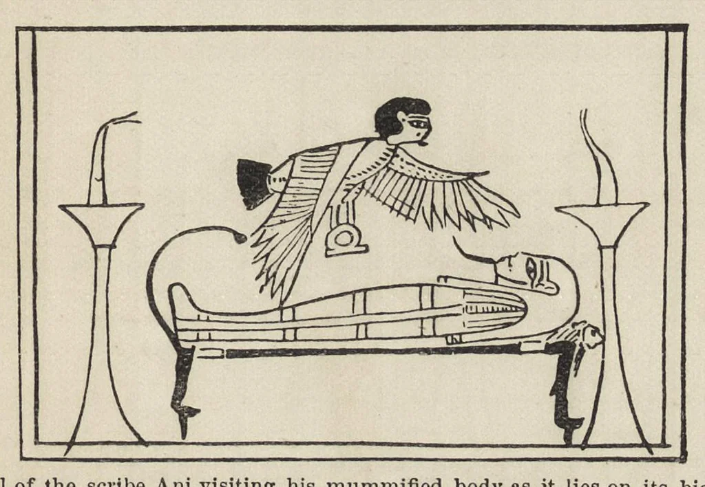An illustration from Egyptian magic, 1901, leaf 136