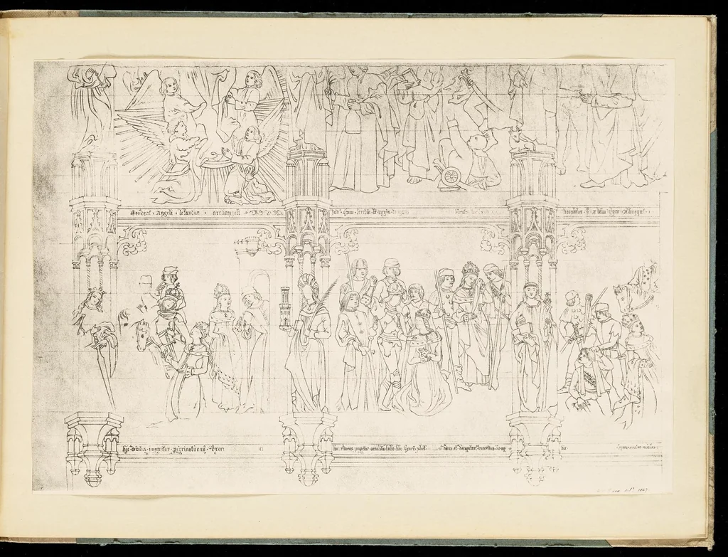 An illustration from The frescoes in the chapel at Eton College : facsimiles of the drawings by R. H. Essex, 1907, leaf 16