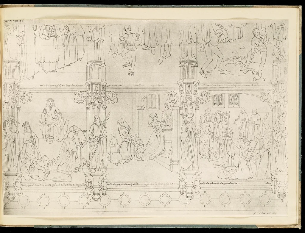 An illustration from The frescoes in the chapel at Eton College : facsimiles of the drawings by R. H. Essex, 1907, leaf 22