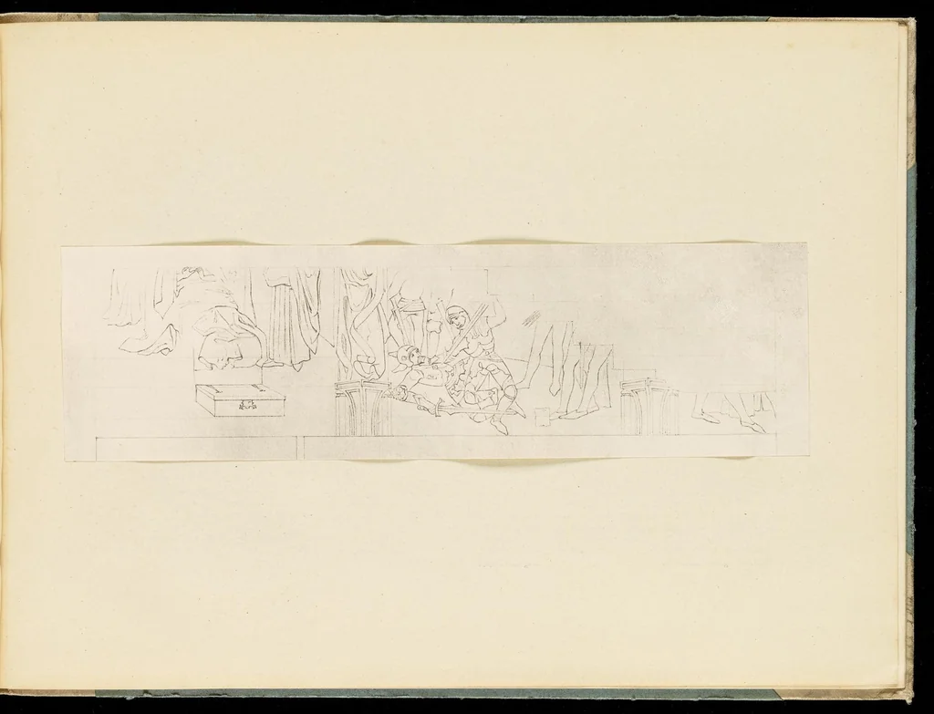 An illustration from The frescoes in the chapel at Eton College : facsimiles of the drawings by R. H. Essex, 1907, leaf 24