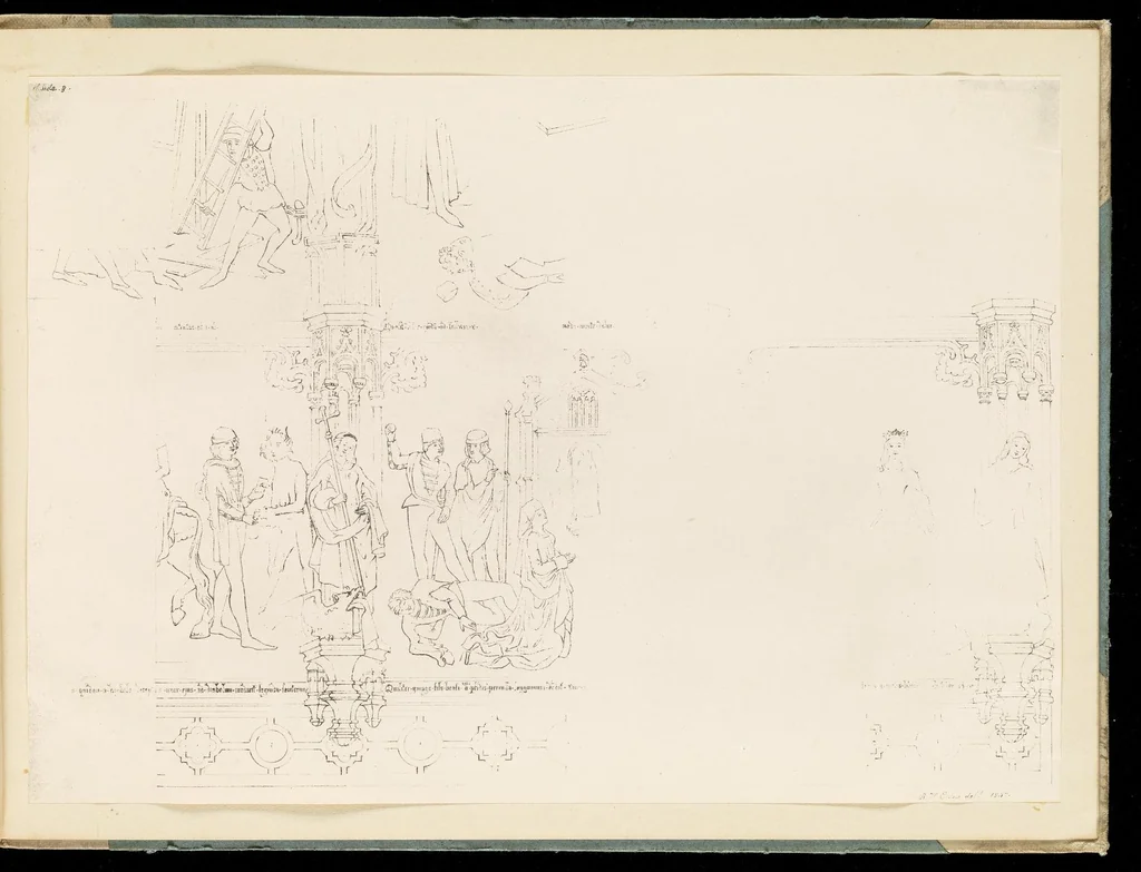 An illustration from The frescoes in the chapel at Eton College : facsimiles of the drawings by R. H. Essex, 1907, leaf 26