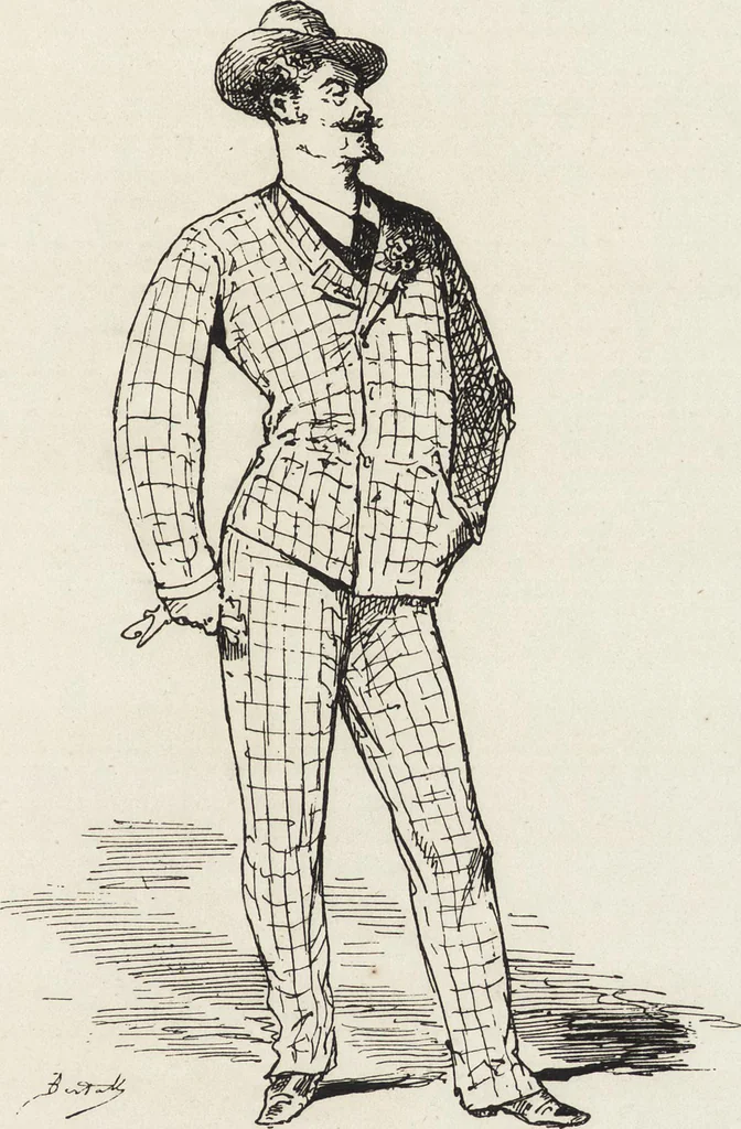 An illustration from La vie hors de chez soi (comédie de notre temps) l'hiver, le printemps, l'été, l'automne; études au crayon et à la plume, 1876, leaf 110