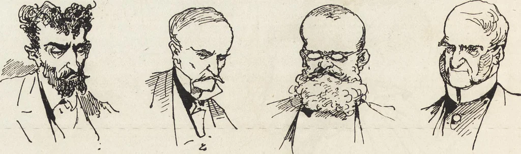 An illustration from La vie hors de chez soi (comédie de notre temps) l'hiver, le printemps, l'été, l'automne; études au crayon et à la plume, 1876, leaf 155