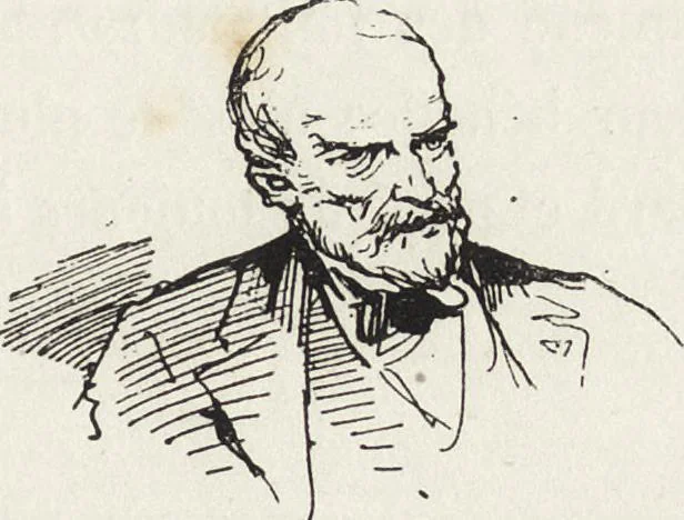 An illustration from La vie hors de chez soi (comédie de notre temps) l'hiver, le printemps, l'été, l'automne; études au crayon et à la plume, 1876, leaf 156