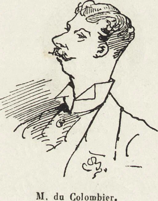 An illustration from La vie hors de chez soi (comédie de notre temps) l'hiver, le printemps, l'été, l'automne; études au crayon et à la plume, 1876, leaf 156