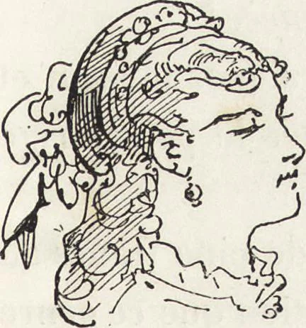 An illustration from La vie hors de chez soi (comédie de notre temps) l'hiver, le printemps, l'été, l'automne; études au crayon et à la plume, 1876, leaf 156