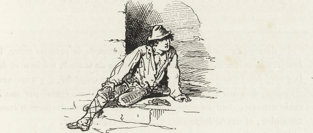 An illustration from La vie hors de chez soi (comédie de notre temps) l'hiver, le printemps, l'été, l'automne; études au crayon et à la plume, 1876, leaf 170