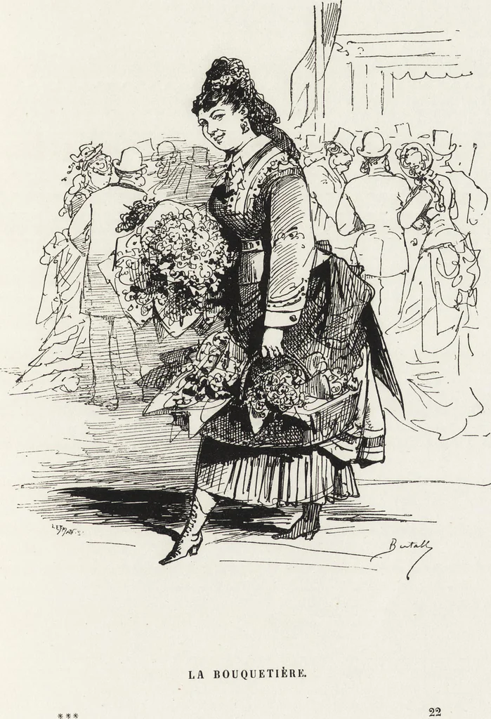 An illustration from La vie hors de chez soi (comédie de notre temps) l'hiver, le printemps, l'été, l'automne; études au crayon et à la plume, 1876, leaf 180