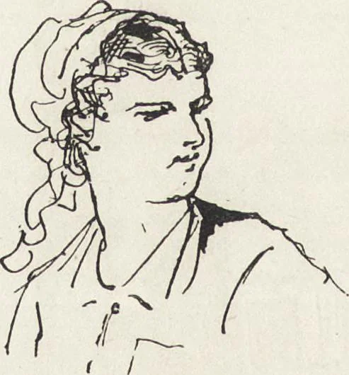 An illustration from La vie hors de chez soi (comédie de notre temps) l'hiver, le printemps, l'été, l'automne; études au crayon et à la plume, 1876, leaf 19