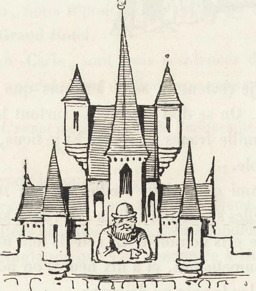 An illustration from La vie hors de chez soi (comédie de notre temps) l'hiver, le printemps, l'été, l'automne; études au crayon et à la plume, 1876, leaf 205
