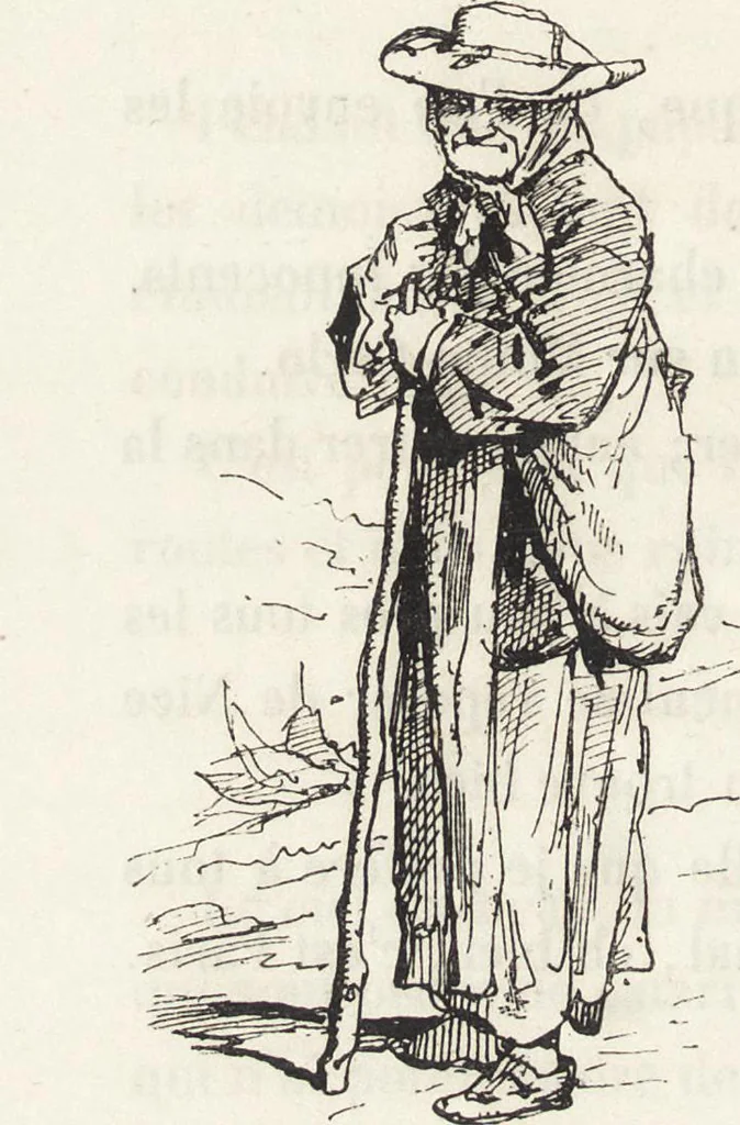 An illustration from La vie hors de chez soi (comédie de notre temps) l'hiver, le printemps, l'été, l'automne; études au crayon et à la plume, 1876, leaf 209