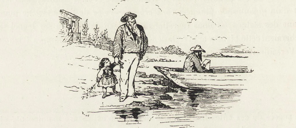 An illustration from La vie hors de chez soi (comédie de notre temps) l'hiver, le printemps, l'été, l'automne; études au crayon et à la plume, 1876, leaf 211