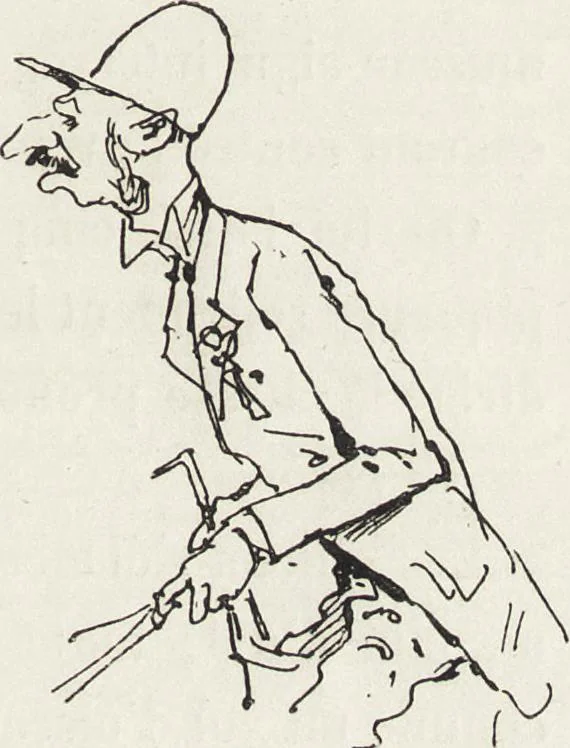 An illustration from La vie hors de chez soi (comédie de notre temps) l'hiver, le printemps, l'été, l'automne; études au crayon et à la plume, 1876, leaf 232