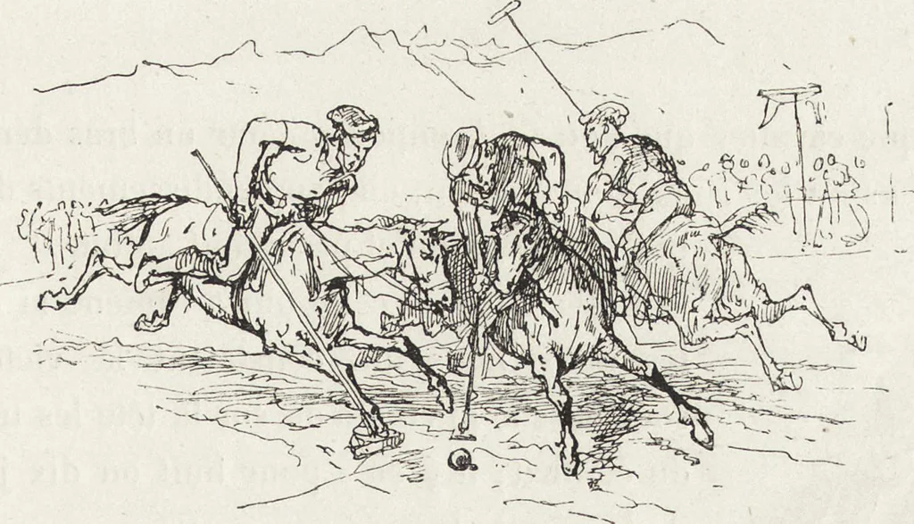 An illustration from La vie hors de chez soi (comédie de notre temps) l'hiver, le printemps, l'été, l'automne; études au crayon et à la plume, 1876, leaf 240