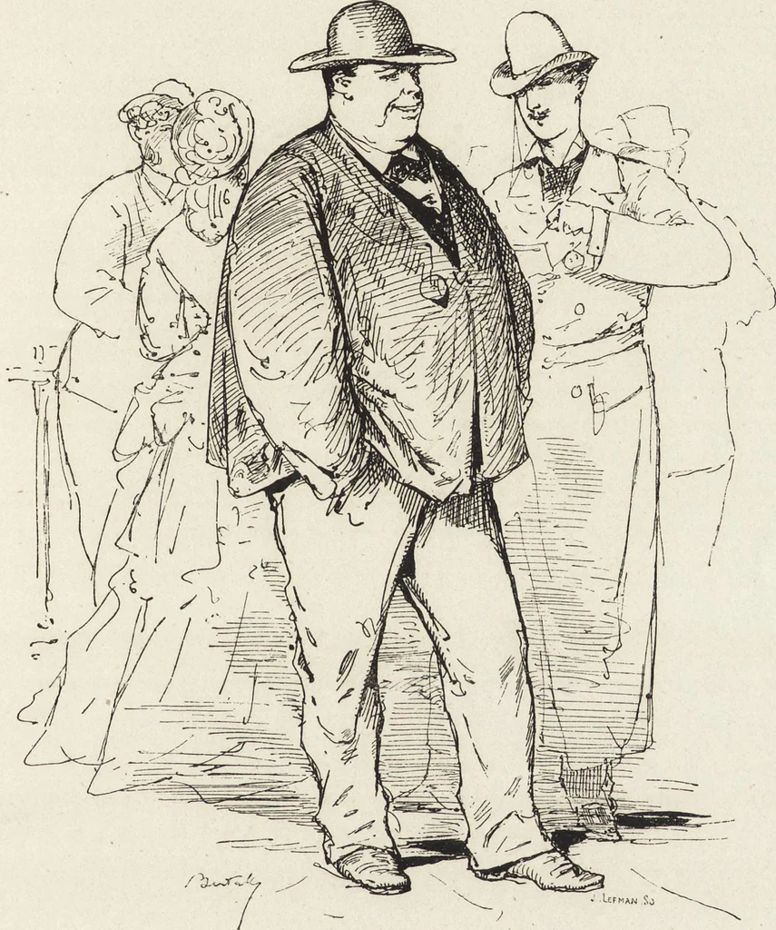 An illustration from La vie hors de chez soi (comédie de notre temps) l'hiver, le printemps, l'été, l'automne; études au crayon et à la plume, 1876, leaf 266