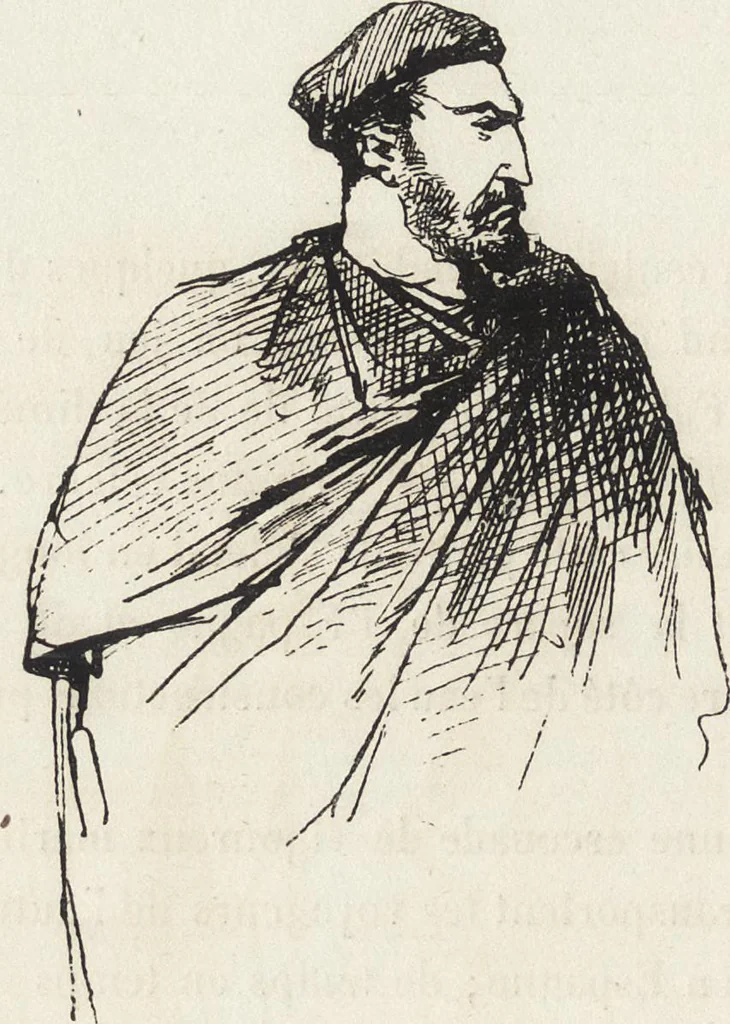 An illustration from La vie hors de chez soi (comédie de notre temps) l'hiver, le printemps, l'été, l'automne; études au crayon et à la plume, 1876, leaf 273