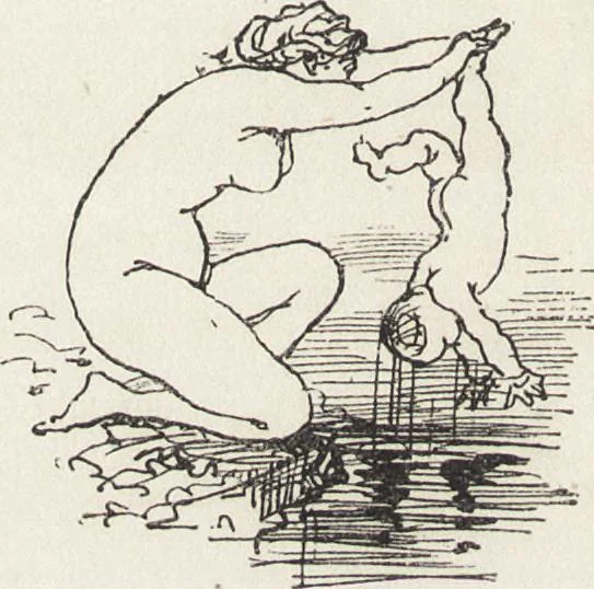 An illustration from La vie hors de chez soi (comédie de notre temps) l'hiver, le printemps, l'été, l'automne; études au crayon et à la plume, 1876, leaf 379