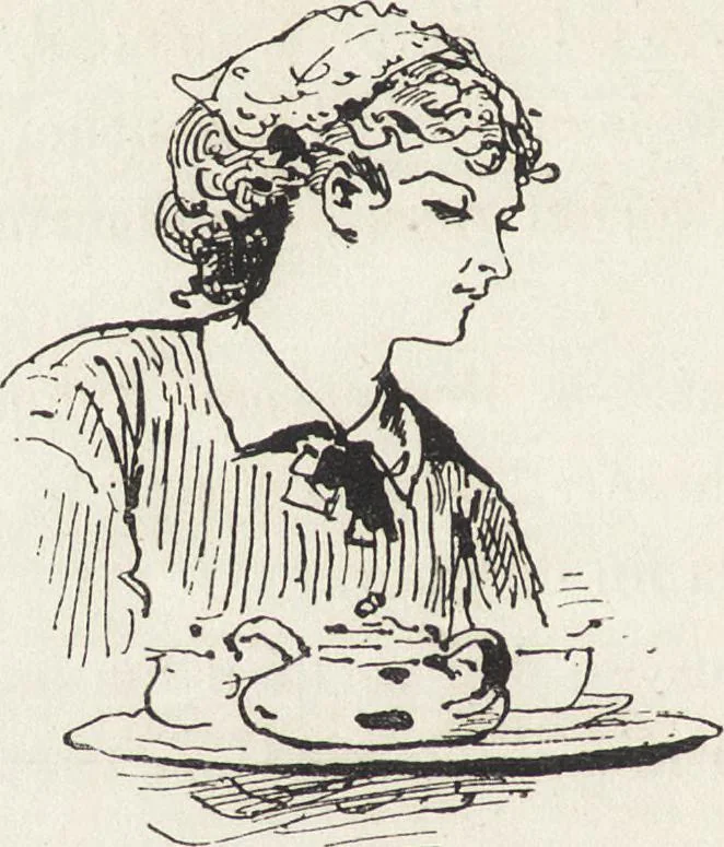 An illustration from La vie hors de chez soi (comédie de notre temps) l'hiver, le printemps, l'été, l'automne; études au crayon et à la plume, 1876, leaf 399