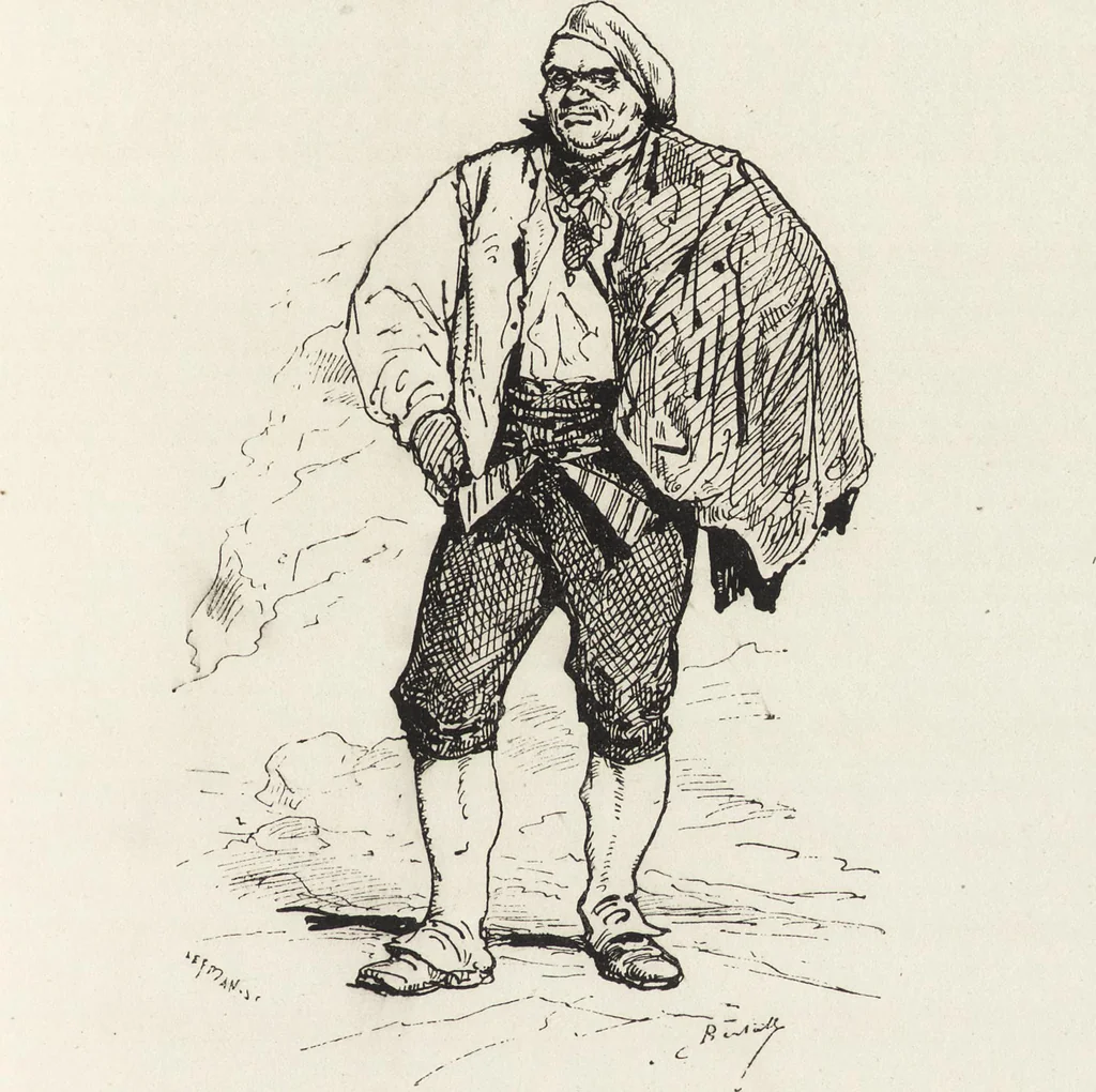 An illustration from La vie hors de chez soi (comédie de notre temps) l'hiver, le printemps, l'été, l'automne; études au crayon et à la plume, 1876, leaf 432