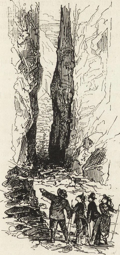 An illustration from La vie hors de chez soi (comédie de notre temps) l'hiver, le printemps, l'été, l'automne; études au crayon et à la plume, 1876, leaf 476