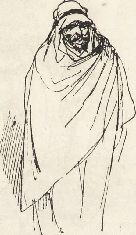 An illustration from La vie hors de chez soi (comédie de notre temps) l'hiver, le printemps, l'été, l'automne; études au crayon et à la plume, 1876, leaf 481