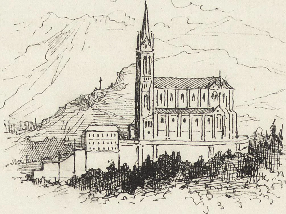 An illustration from La vie hors de chez soi (comédie de notre temps) l'hiver, le printemps, l'été, l'automne; études au crayon et à la plume, 1876, leaf 495